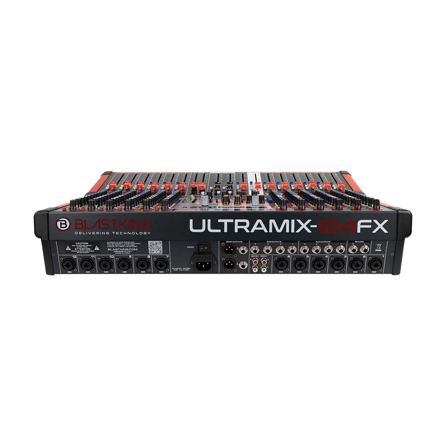 Blastking 12 Channel Professional Mixing Console with 4 Aux and DSP