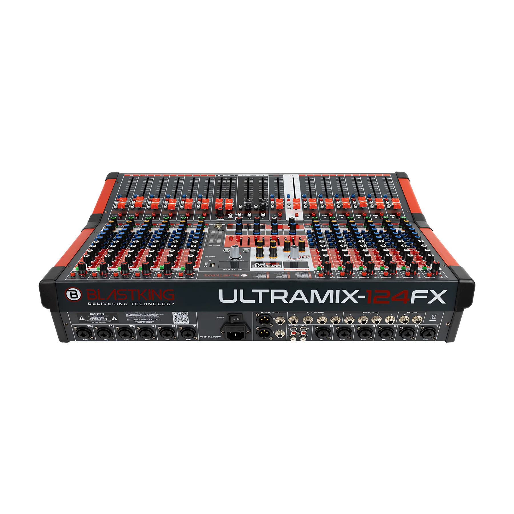 Blastking 12 Channel Professional Mixing Console with 4 Aux and DSP