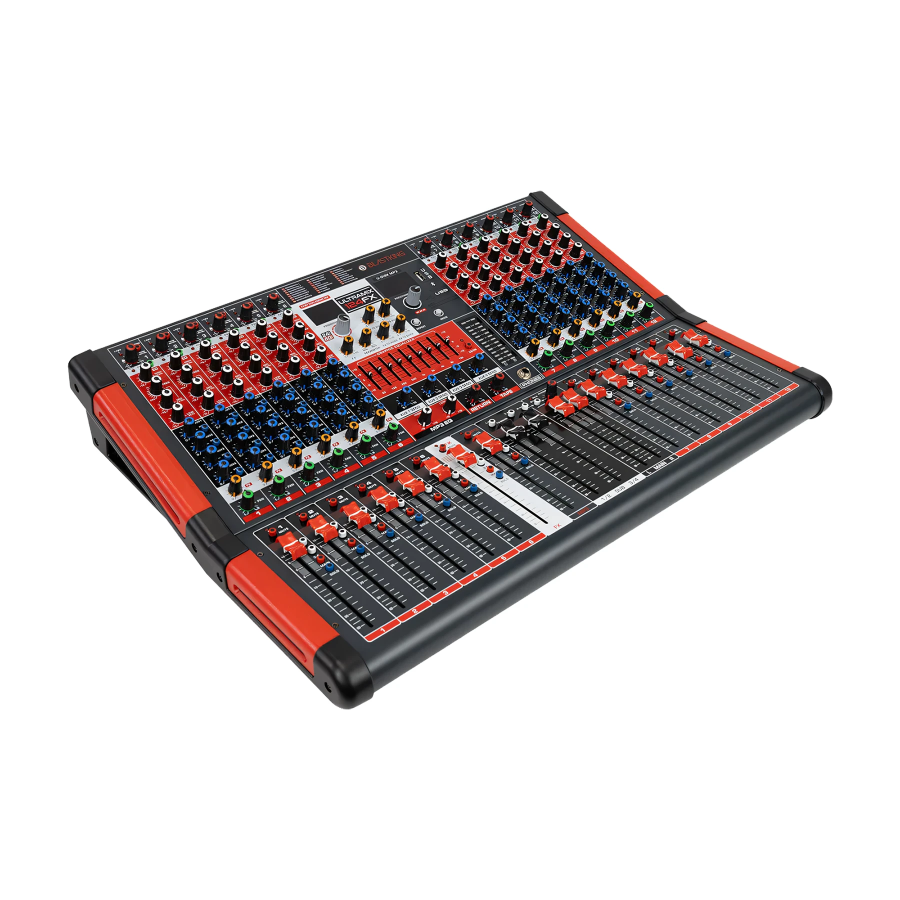 Blastking 12 Channel Professional Mixing Console with 4 Aux and DSP