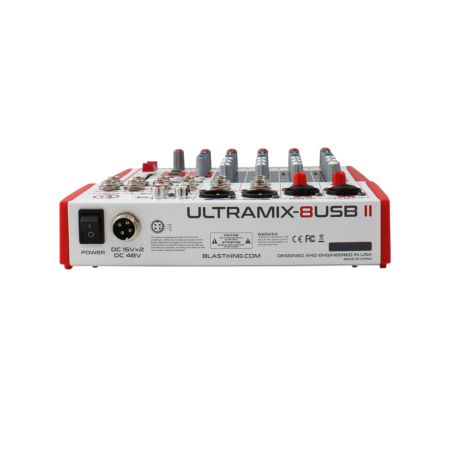 Consola de Mezcla Estéreo Analógica de 8 Canales Blastking – ULTRAMIX-8USBII