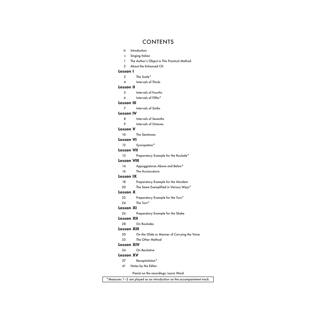 Vaccai Practical Method Of Italian Singing For Mezzo-Soprano (Alto) Or Baritone.