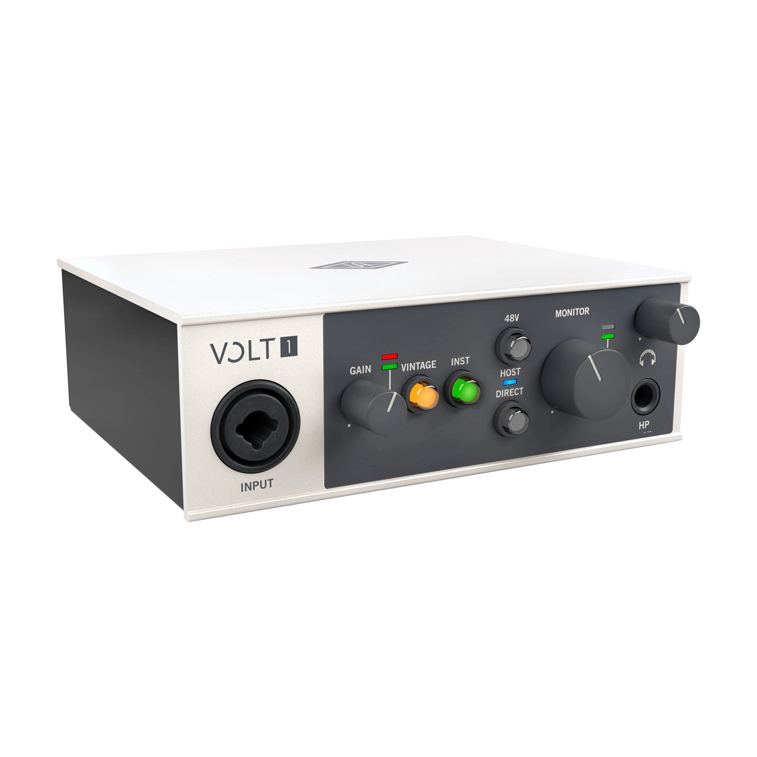 Universal Audio Volt 1 Usb-C Audio Interface front side panel view