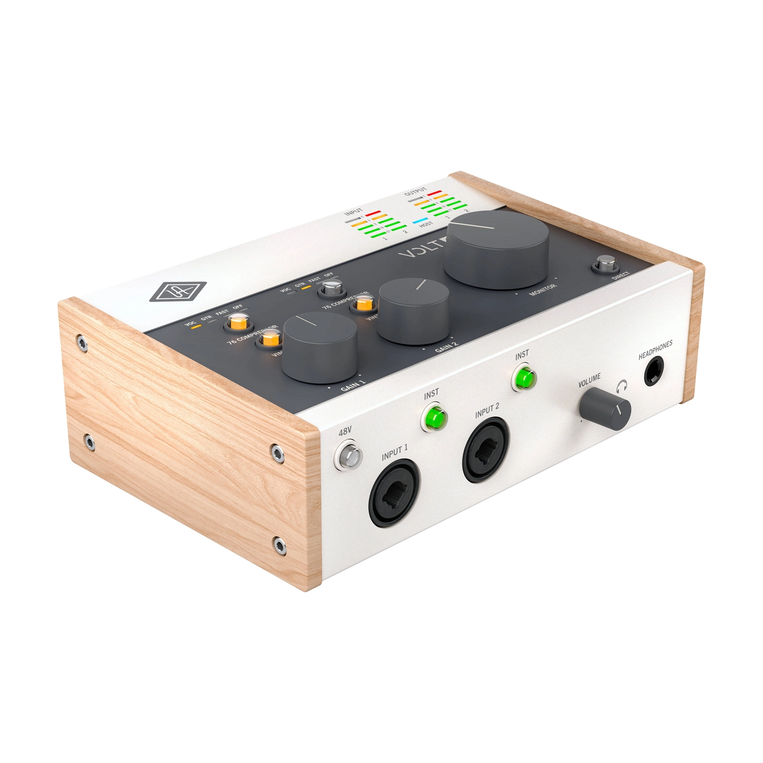 Universal Audio Volt 276 USB-C Audio Interface front side angle