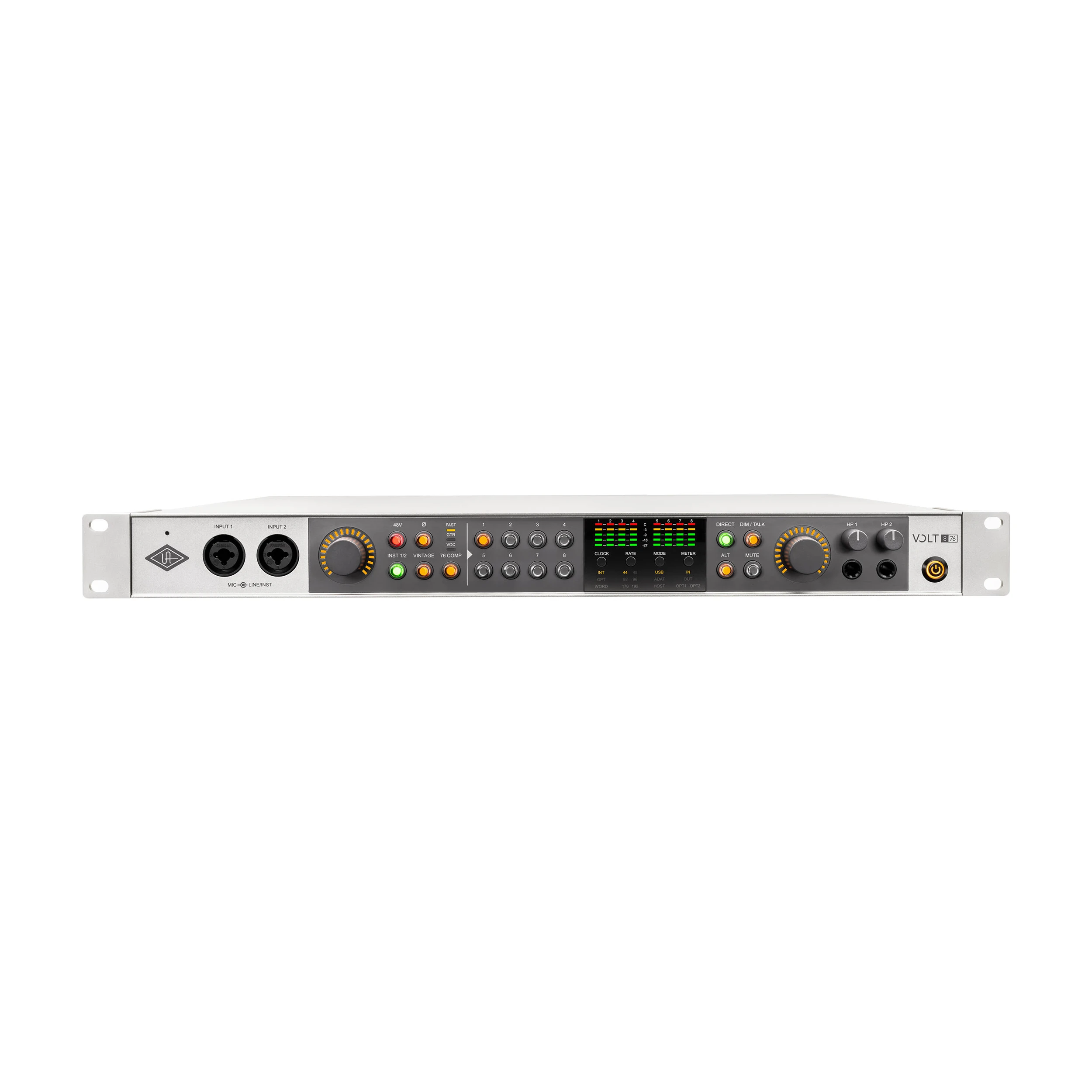 Universal Audio Volt 876 USB-C Audio Interface front panel view