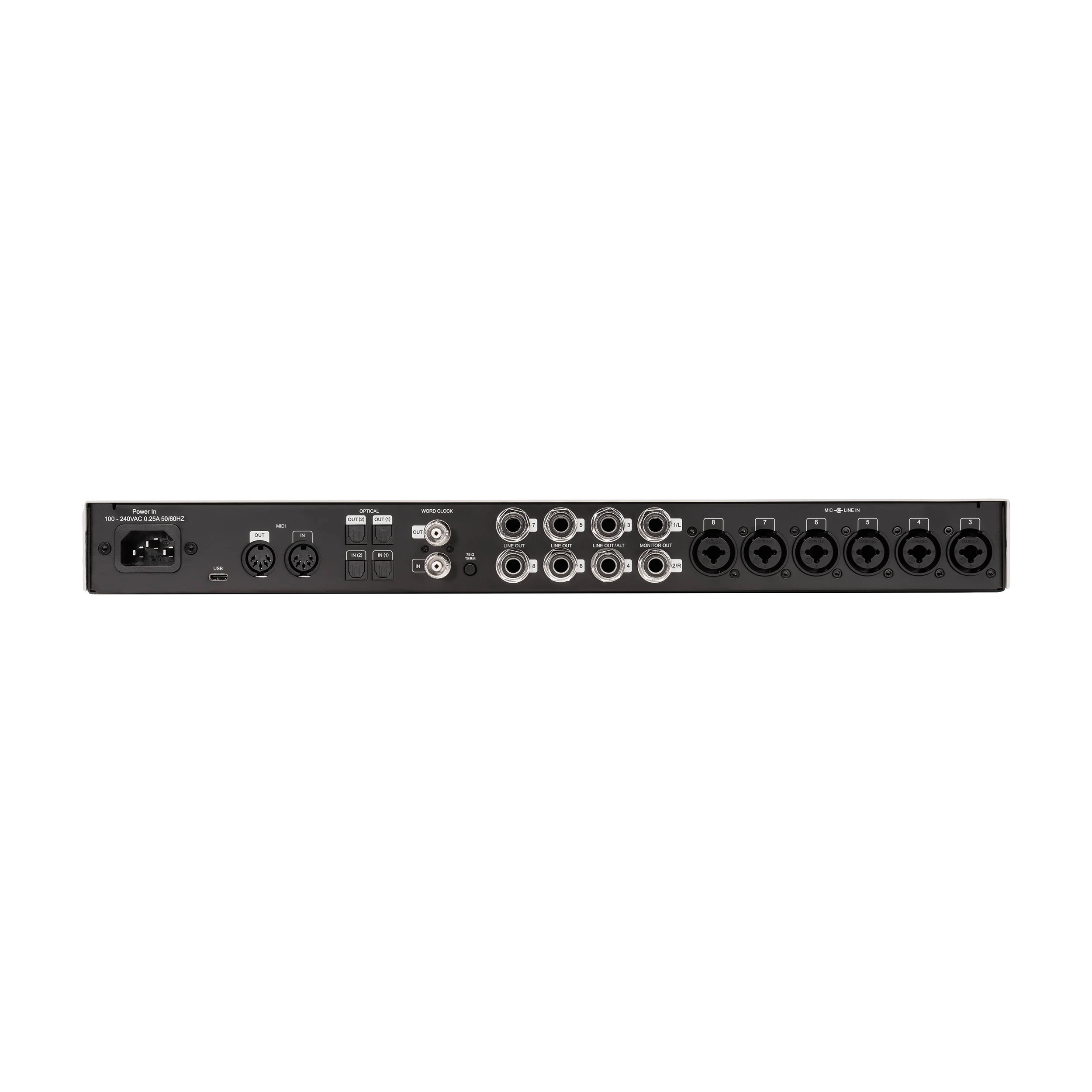Universal Audio Volt 876 USB-C Audio Interface back panel view