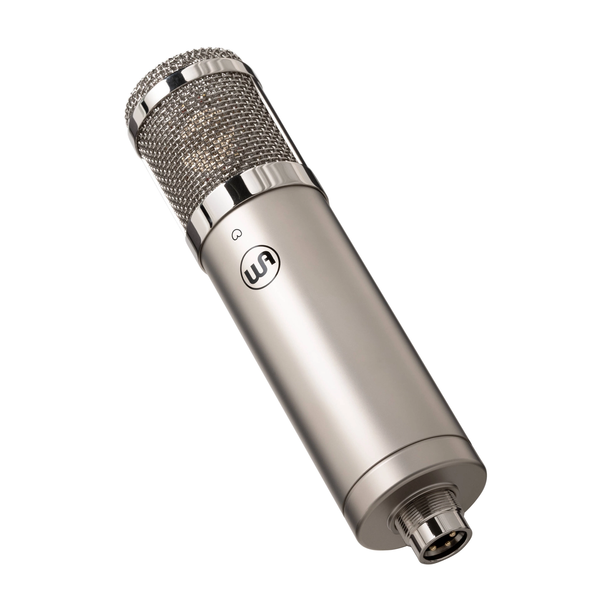 Warm Audio WA-47jr SE studio vocal microphone - nickel, front side view
