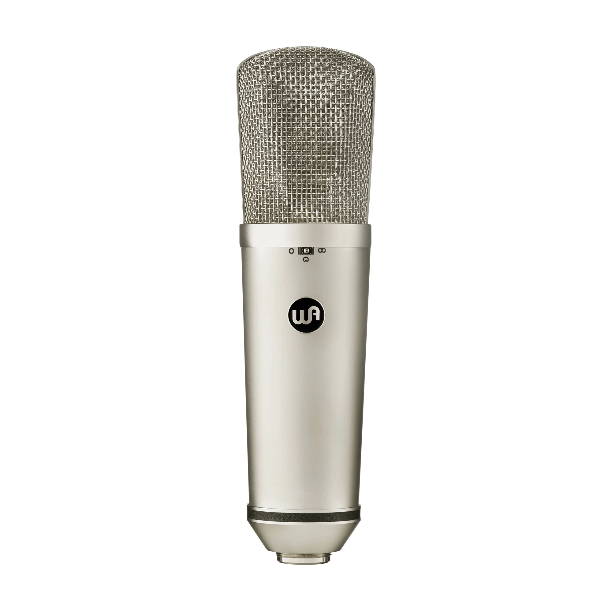 Warm Audio WA-87JR studio vocal microphone - nickel, front view
