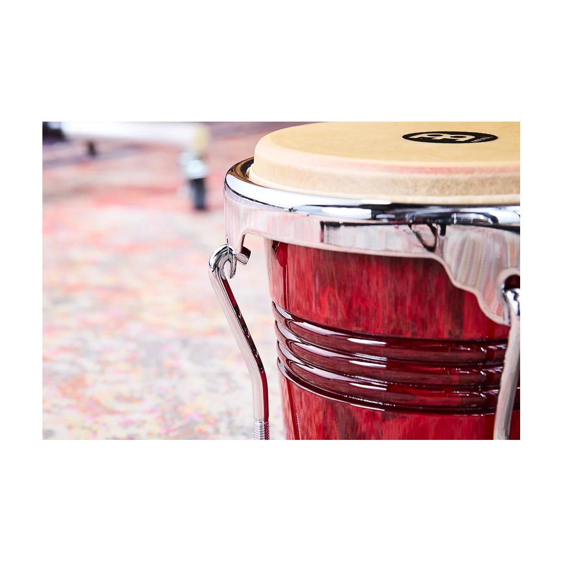 Meinl Percussion Marathon Exclusive Bongos 6.75" And 8" Pine Bongos  - Wine Red