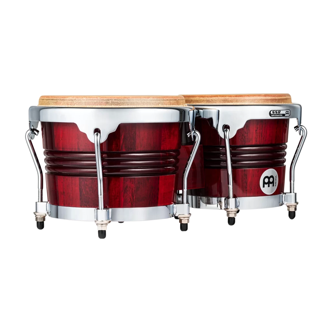 Meinl Percussion Marathon Exclusive Bongos 6.75" And 8" Pine Bongos  - Wine Red