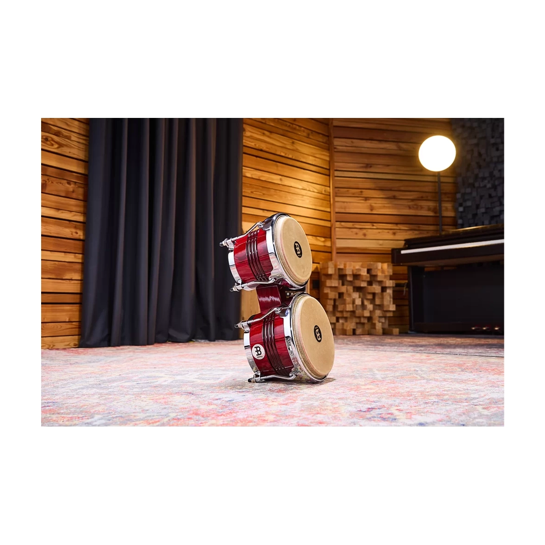 Meinl Percussion Marathon Exclusive Bongos 6.75" And 8" Pine Bongos  - Wine Red