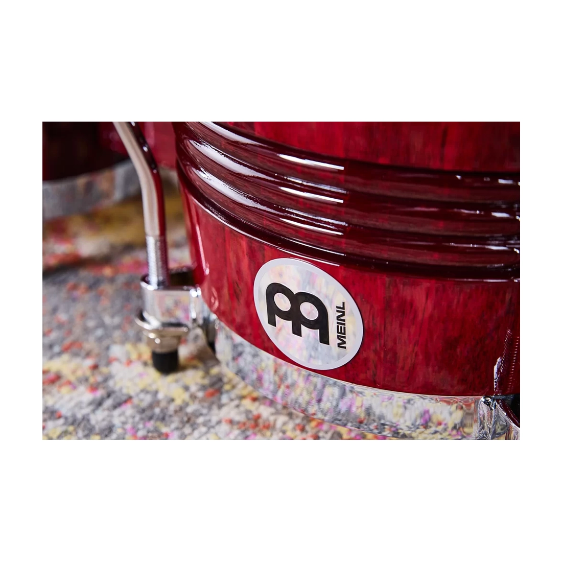 Meinl Percussion Marathon Exclusive Bongos 6.75" And 8" Pine Bongos  - Wine Red