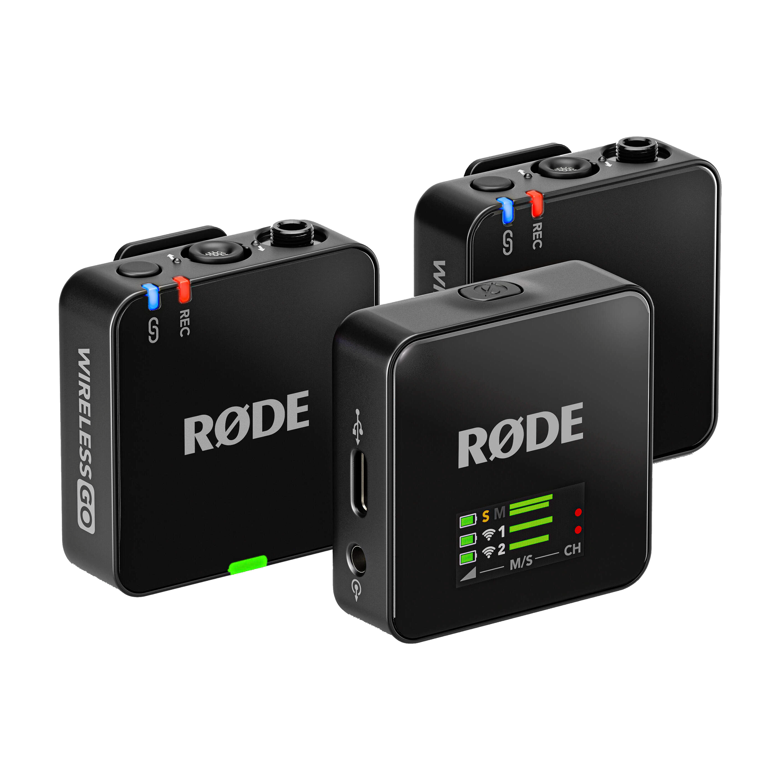 Front view of Rode Wireless GO III Dual-channel Wireless Microphone System