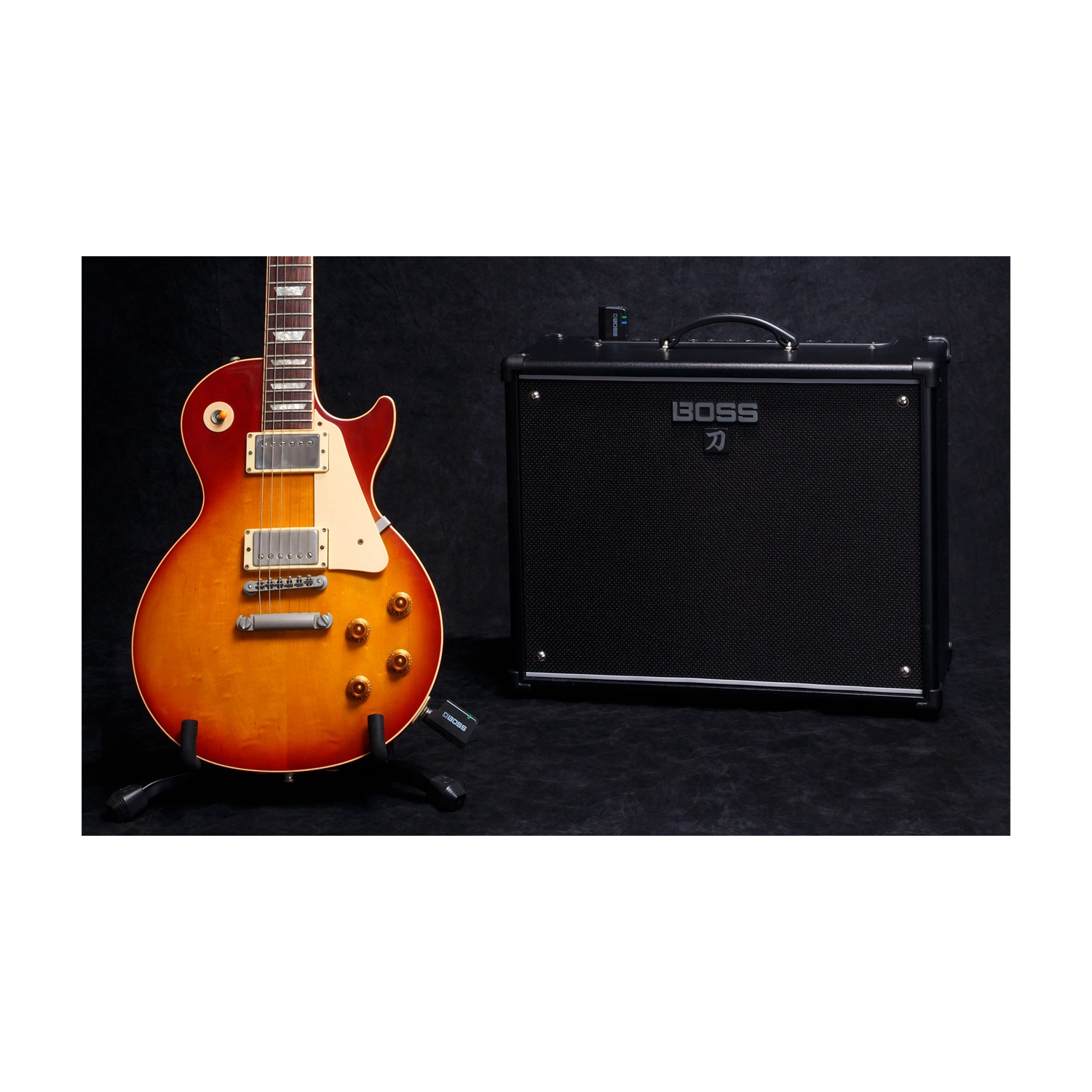Boss WL-20 Guitar Wireless System on Les Paul and Boss Katana amp