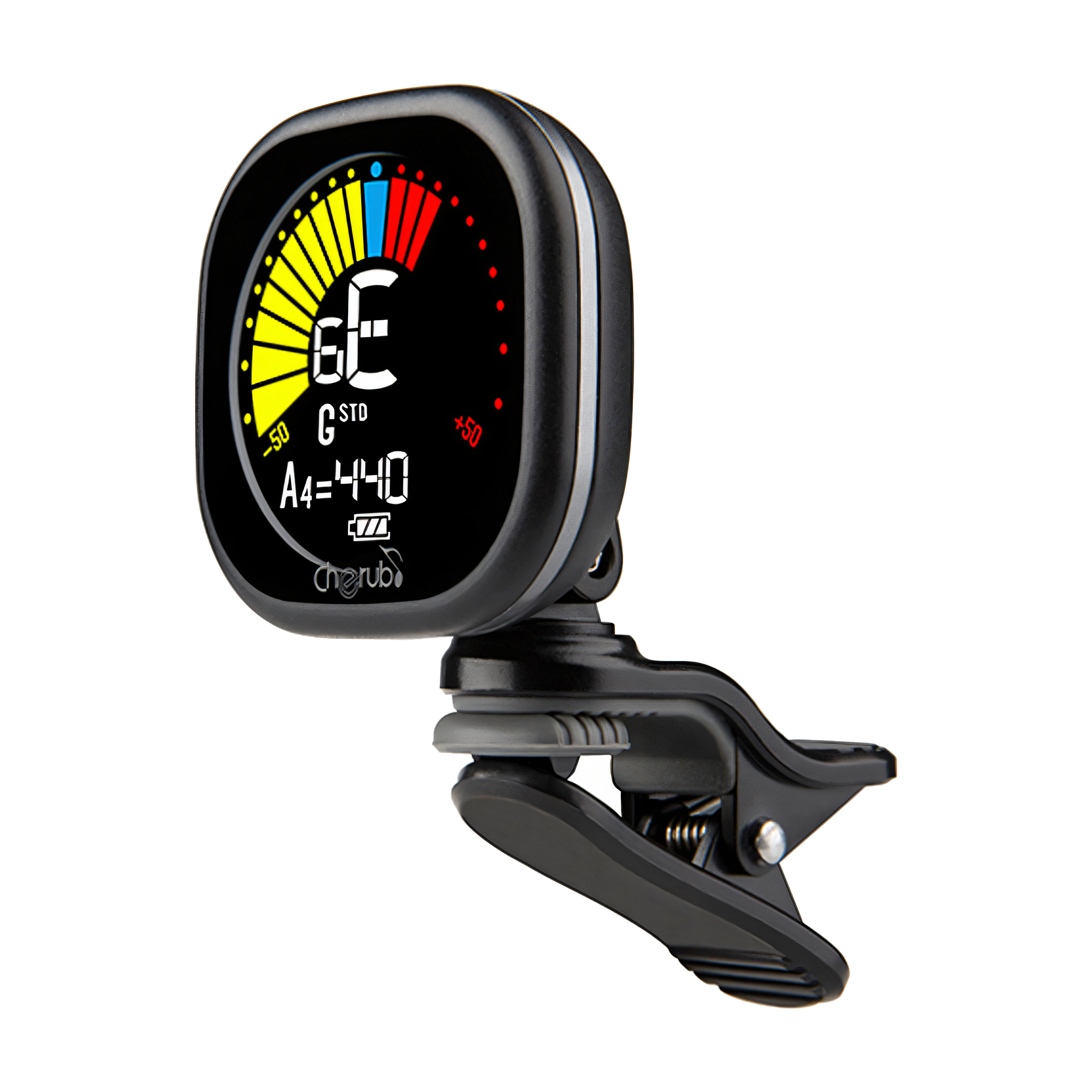 Afinador cromático recargable de clip Cherub WST-675