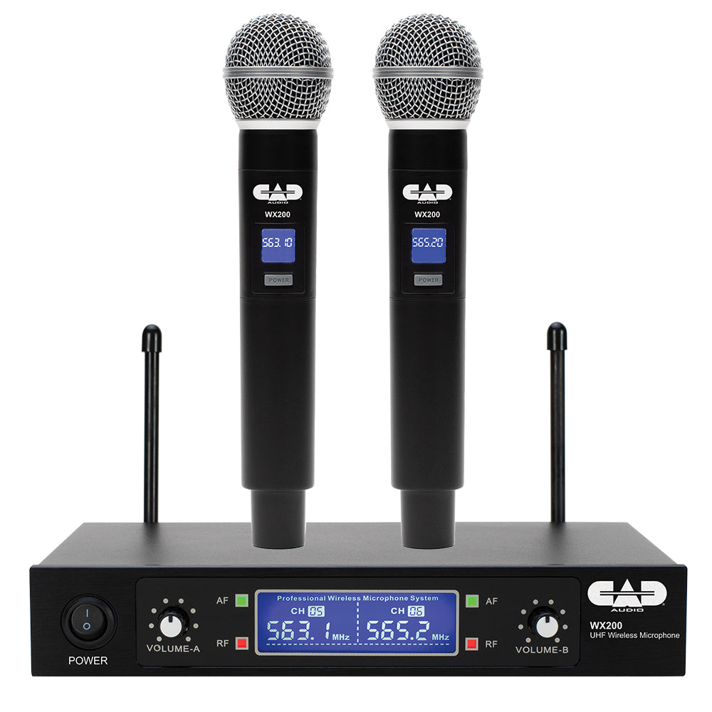 CAD Audio AMS-WX200 UHF Wireless Dual Handheld Microphone System