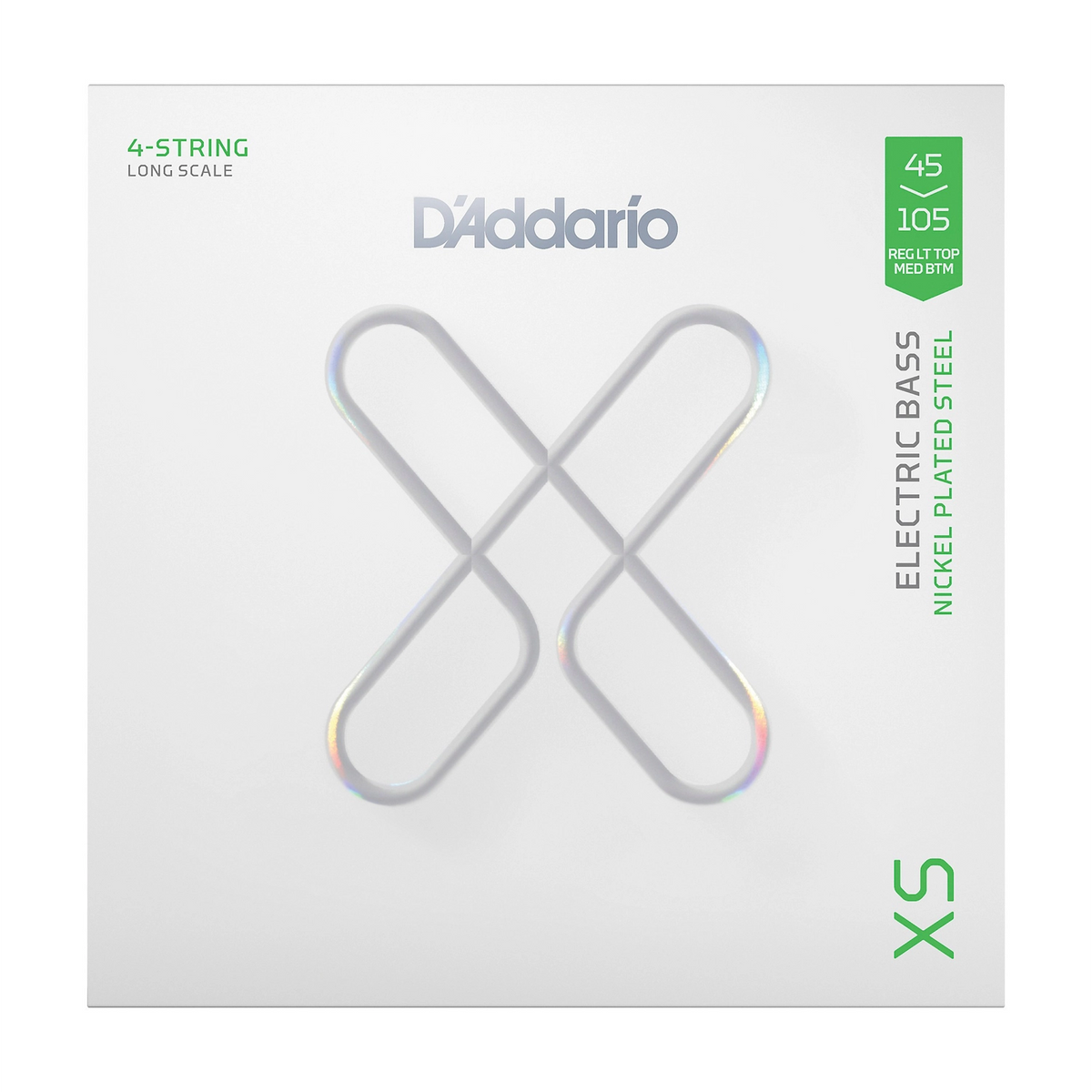 D'Addario XSB45105 XS Nickel Light Top/Medium Bottom Electric Bass Guitar Strings