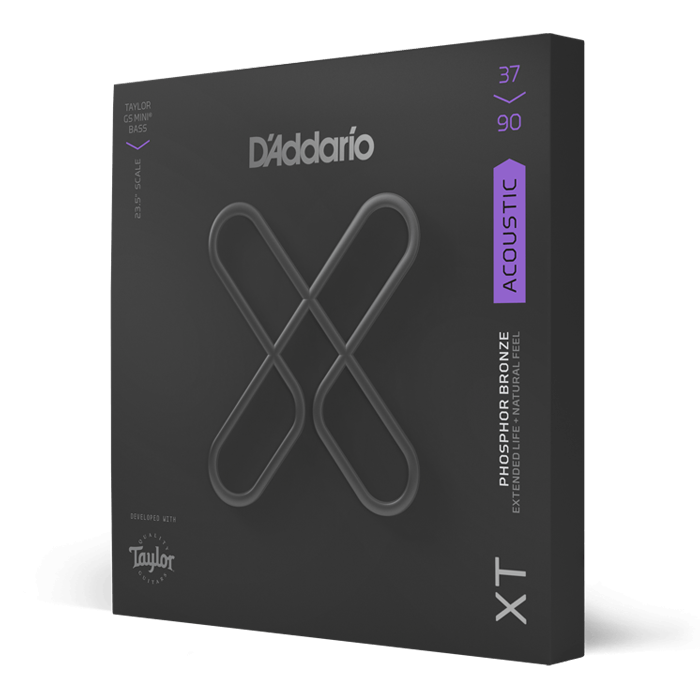 D'Addario 37-90 Custom Light Taylor GS Mini Coated Acoustic Bass Strings