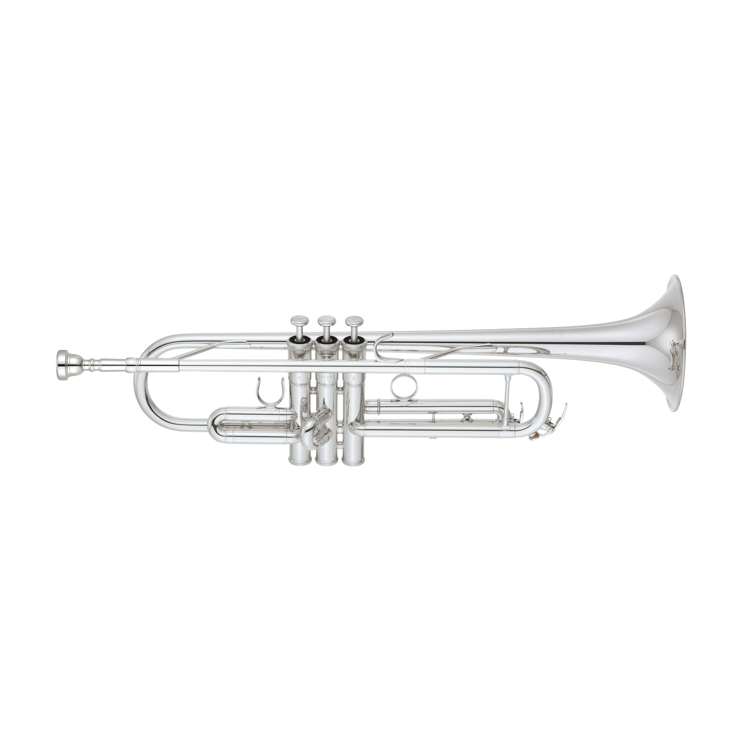Yamaha YTR-6335RCS silver plated finish full view of trumpet