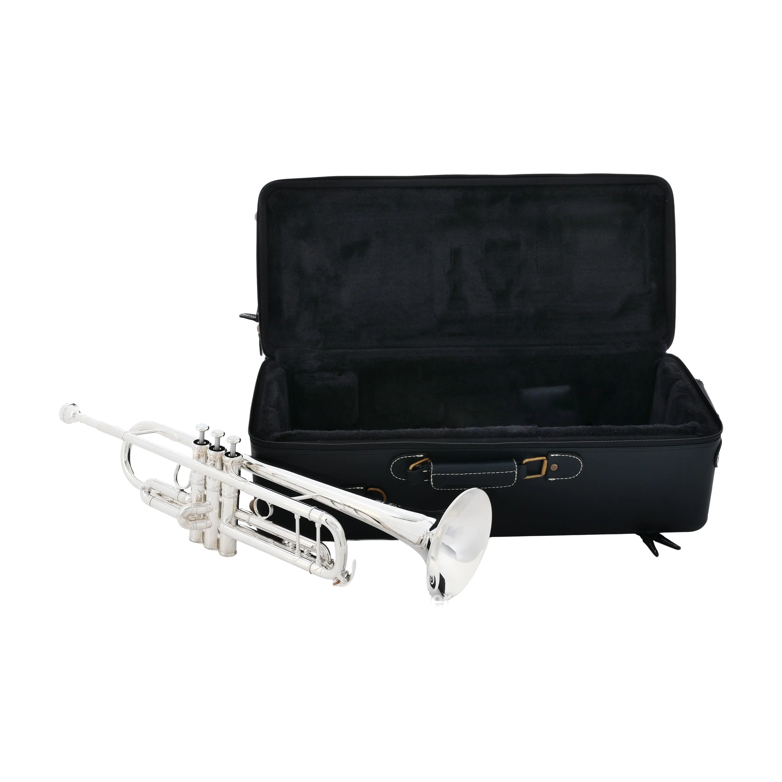 Yamaha YTR-8335IIS full view of the open case and trumpet