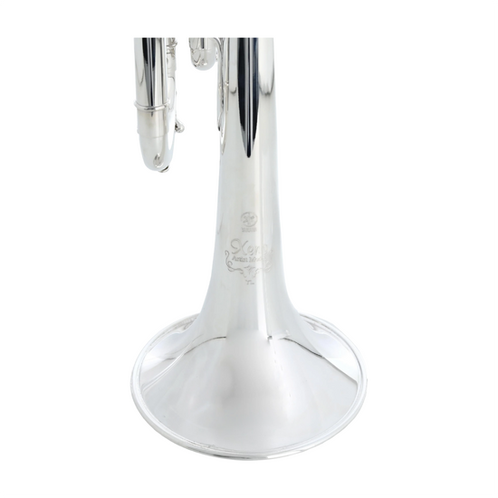 Yamaha YTR-9335NYS-BR silver plated finish close up view of the bell