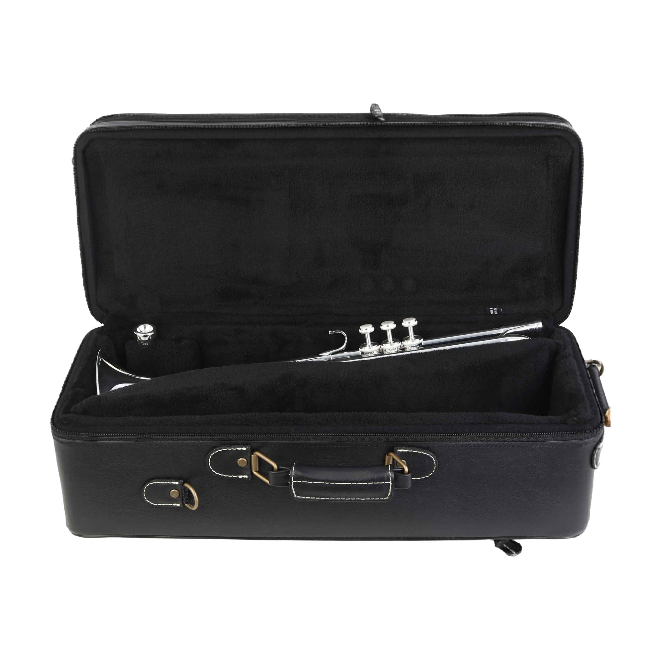 Yamaha YTR-9335NYS-BR full view of the open case with trumpet
