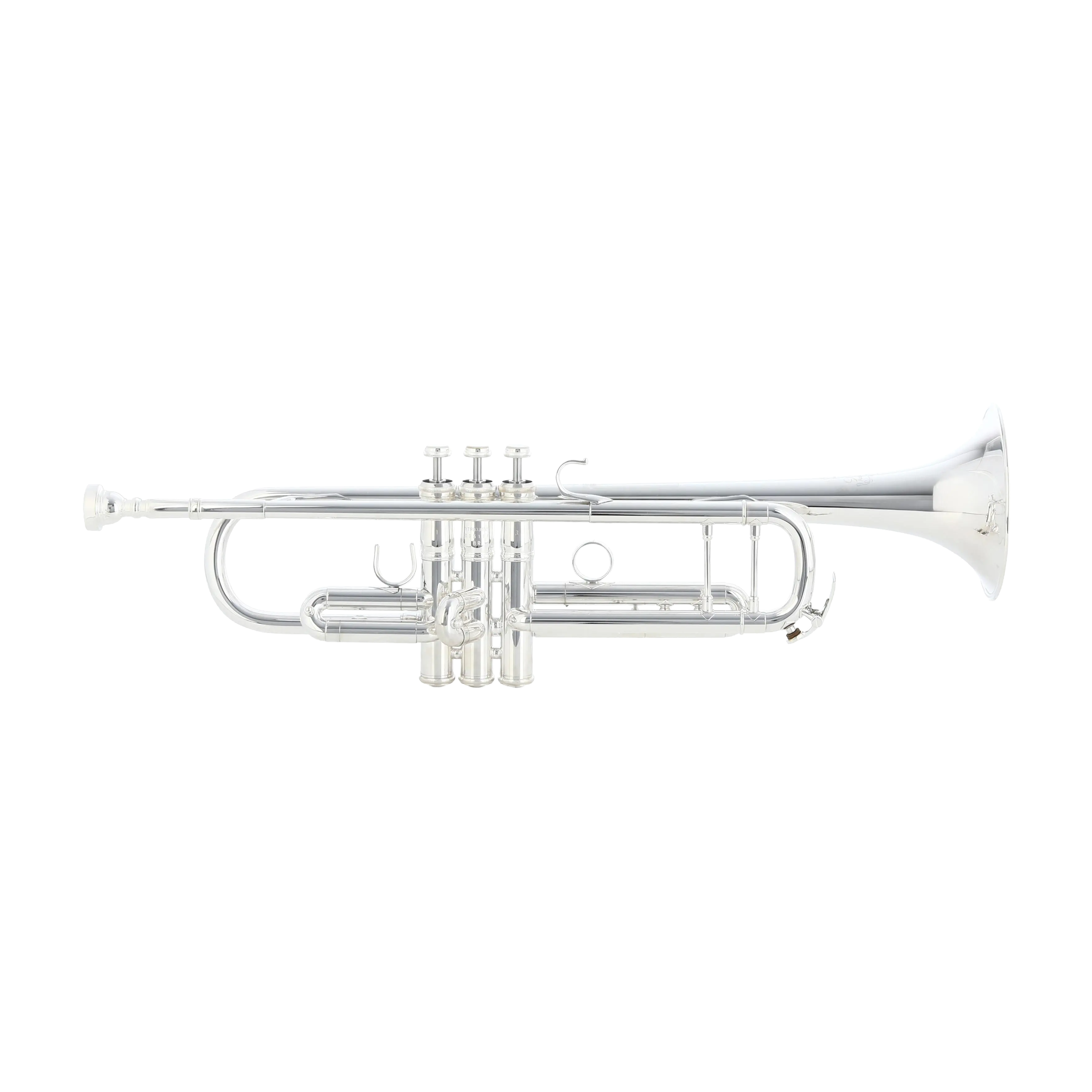 Yamaha YTR-9335NYS-BR silver plated finish full view of the trumpet