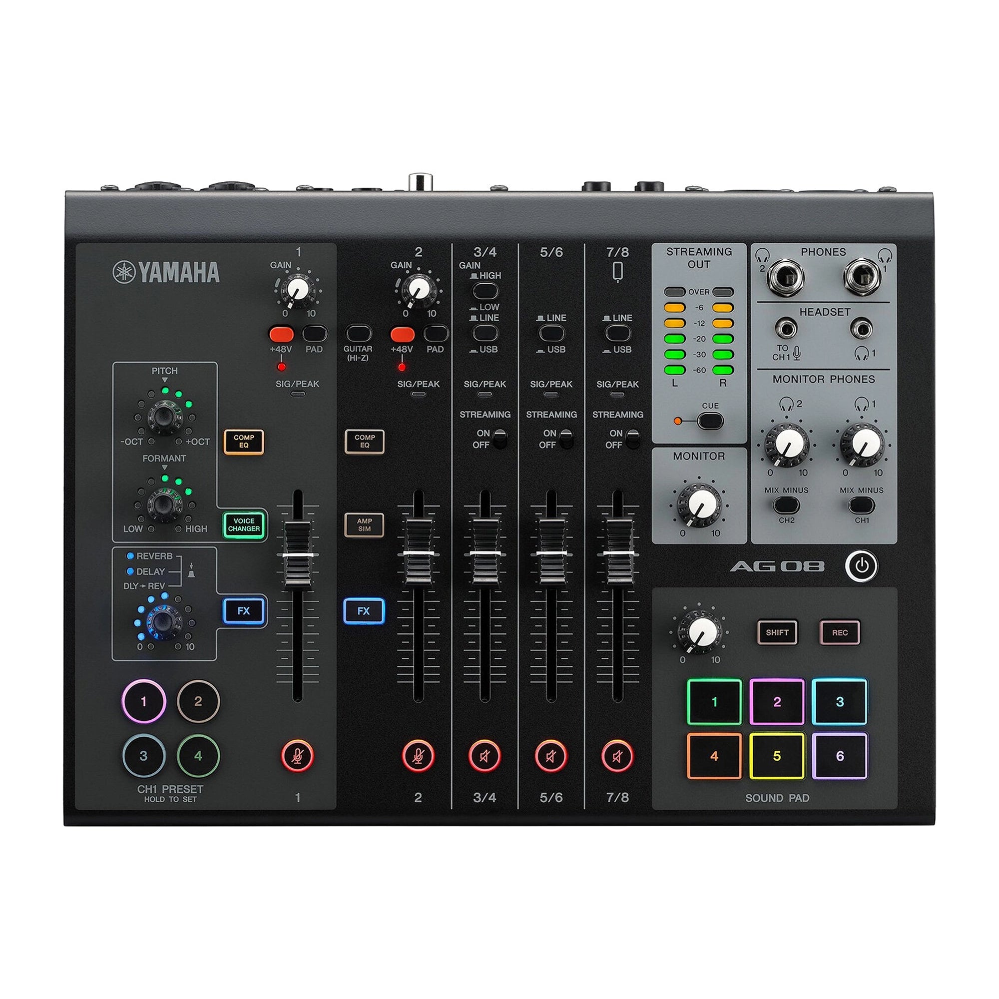 Yamaha AG08 8-channel Mixer/USB Interface for Mac/PC