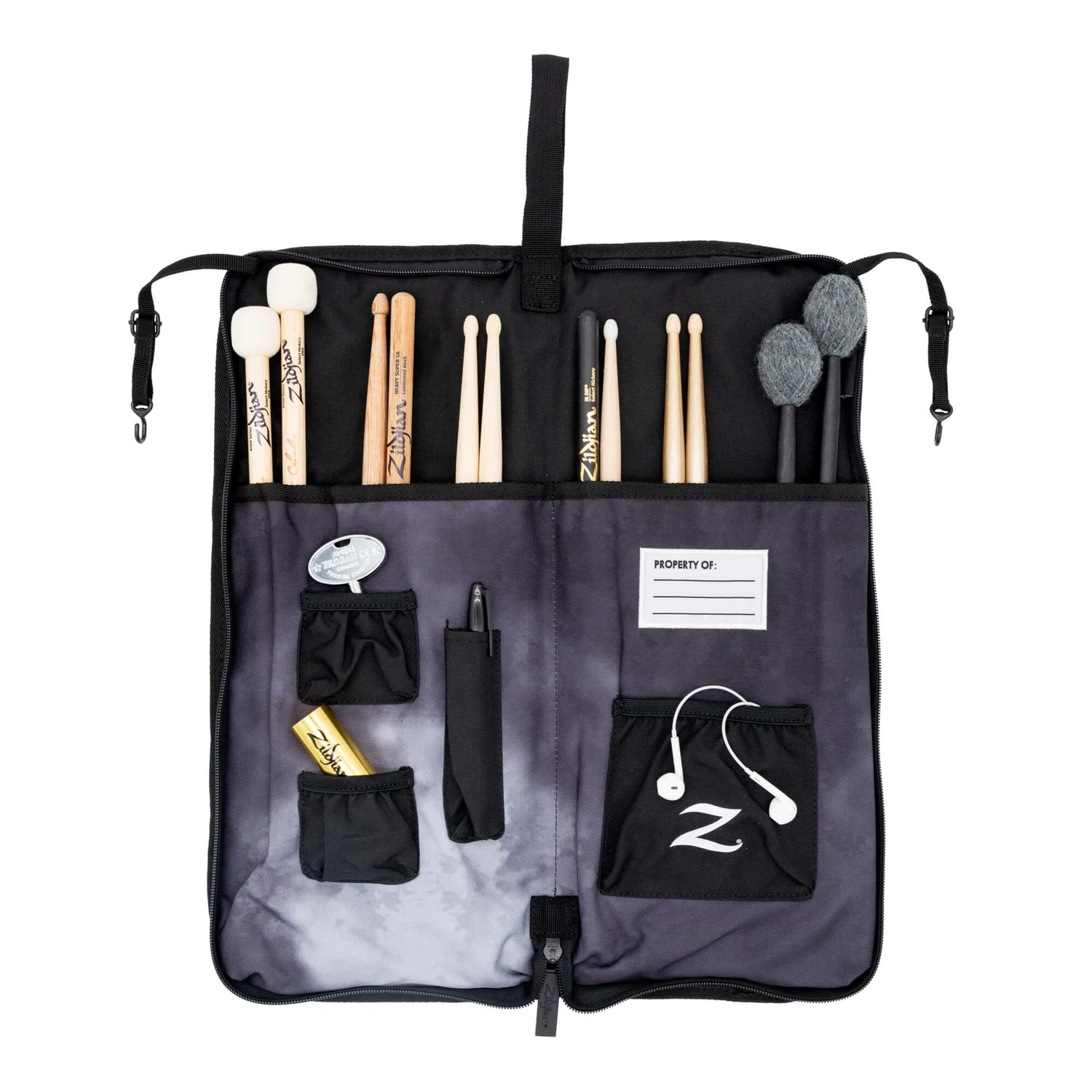 Zildjian Student Drumstick Bag For 12 Pairs - Black Rain Cloud