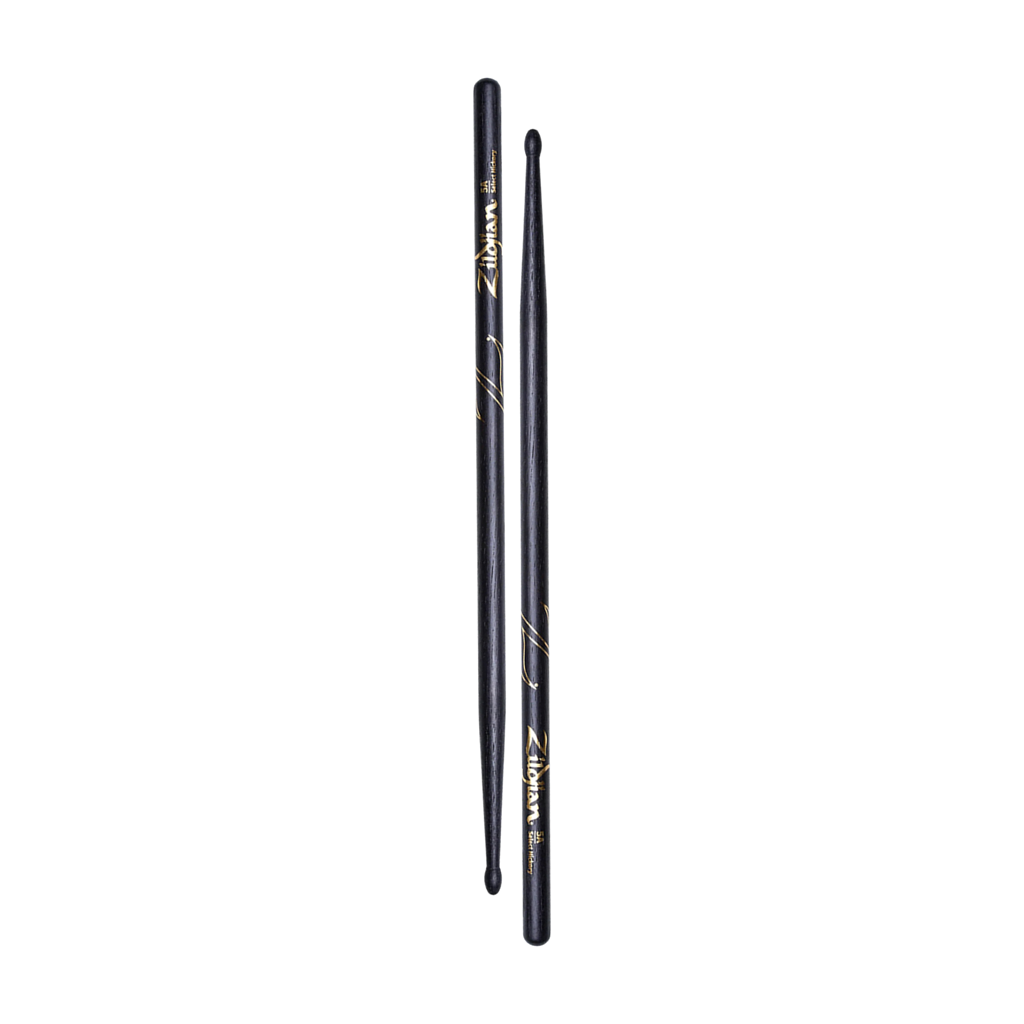 Full view of Zildjian Z5AB Hickory Series 5A Black Drumsticks