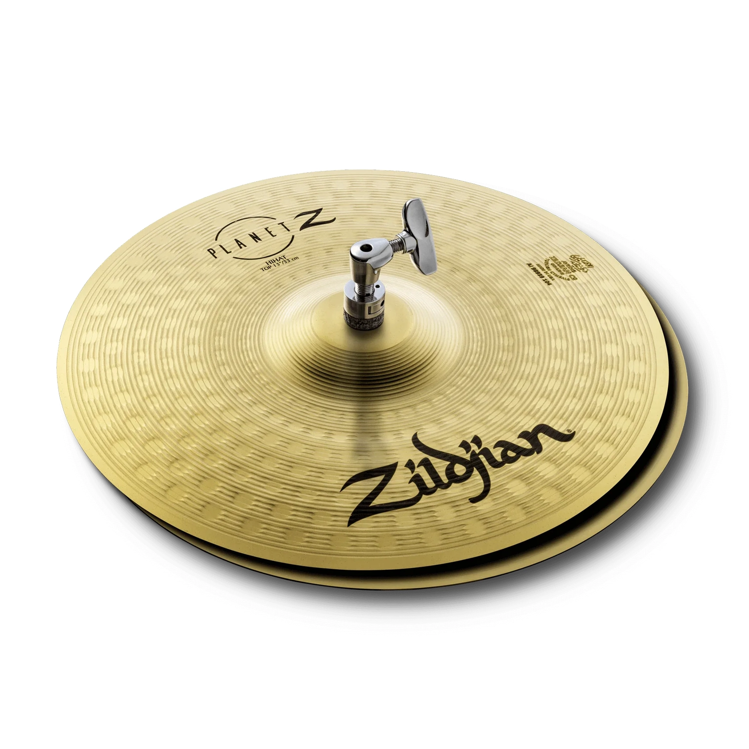 ZP4PK Hi hat pair on white background.