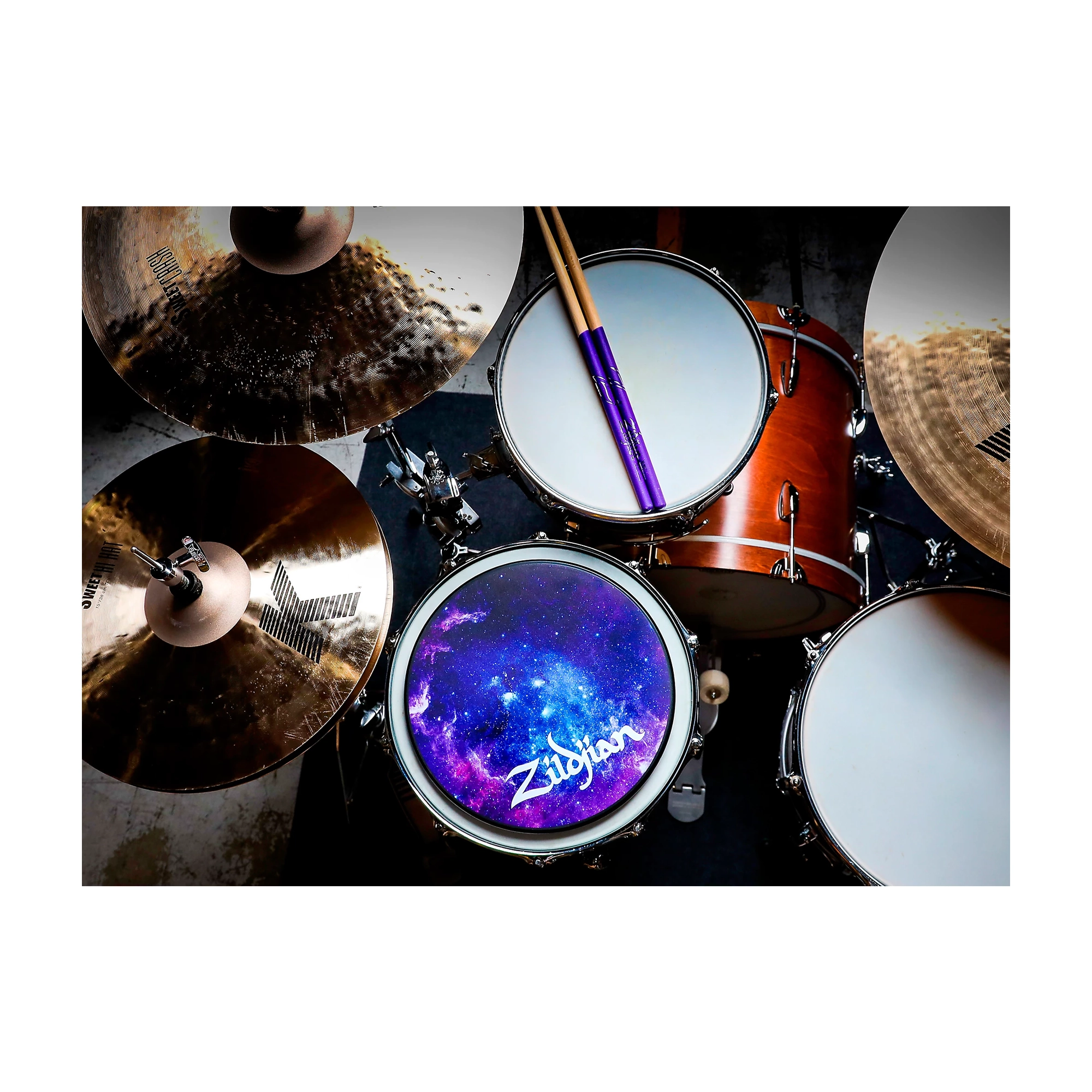 Zildjian ZXPPGAL12 12" Silicone Single-Sided Galaxy Practice Pad