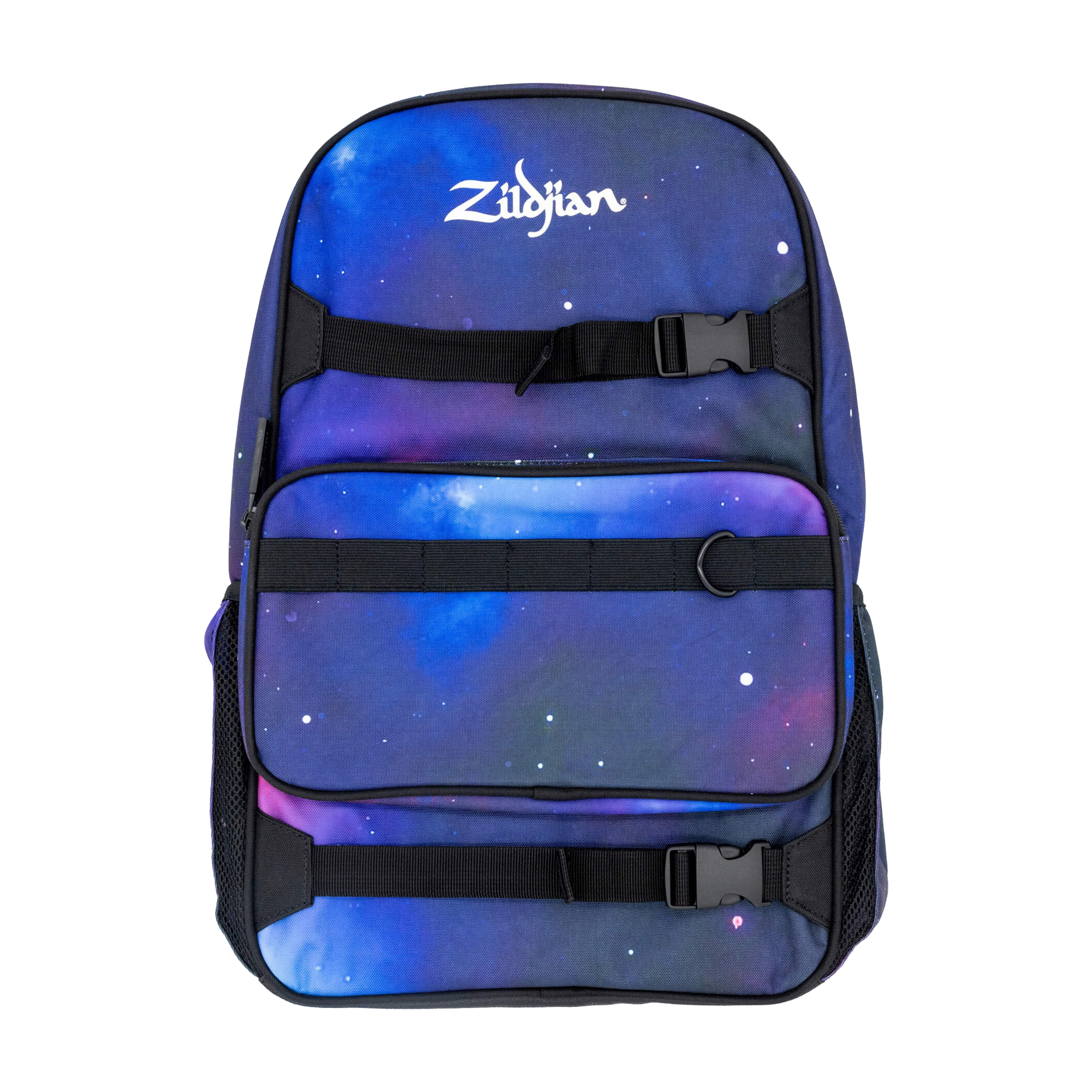 View of backpack Zildjian ZXBP00302 Student Backpack And Stick Bag  - Purple Galaxy