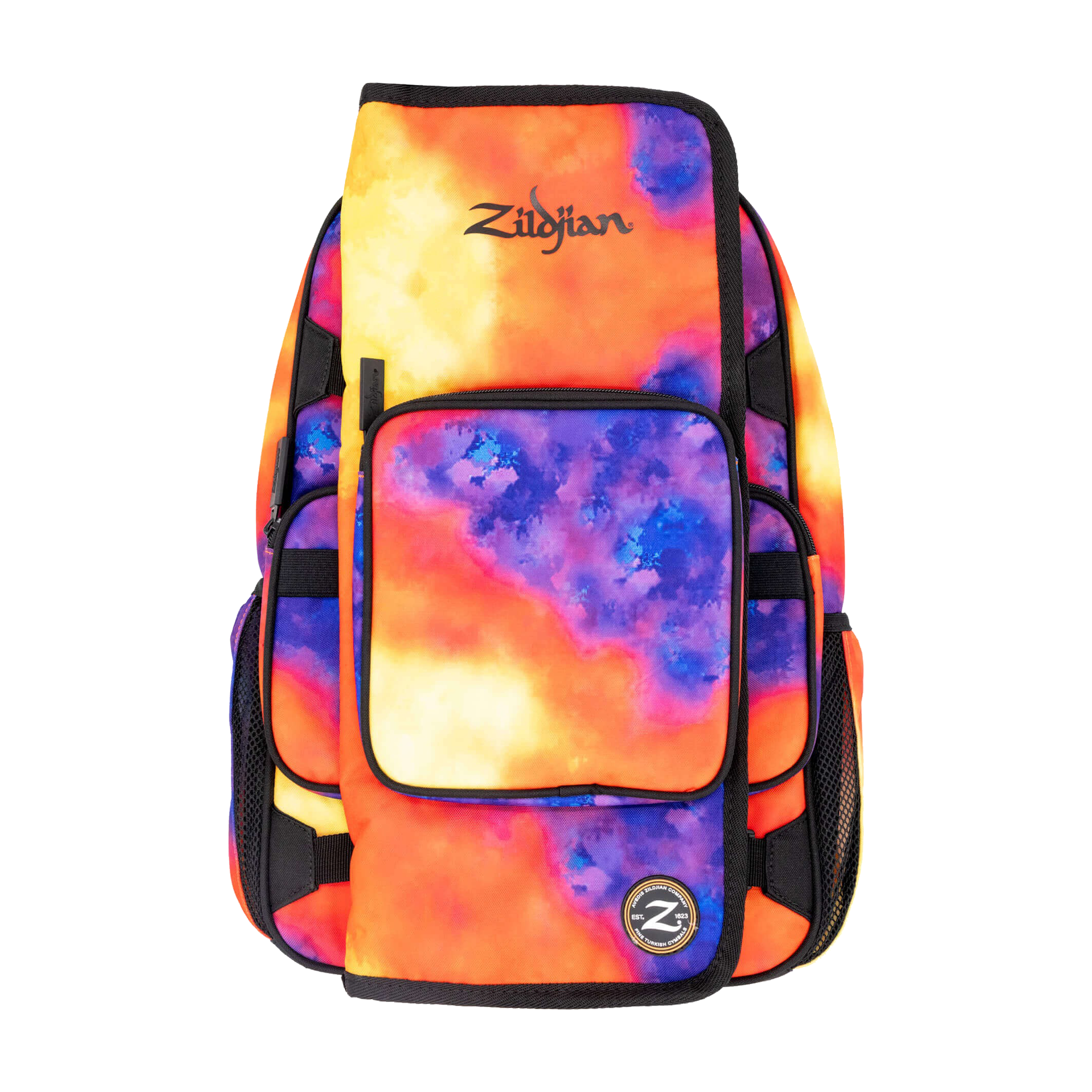 Full view of Zildjian ZXBP00202 Student Backpack And Stick Bag  - Orange Burst