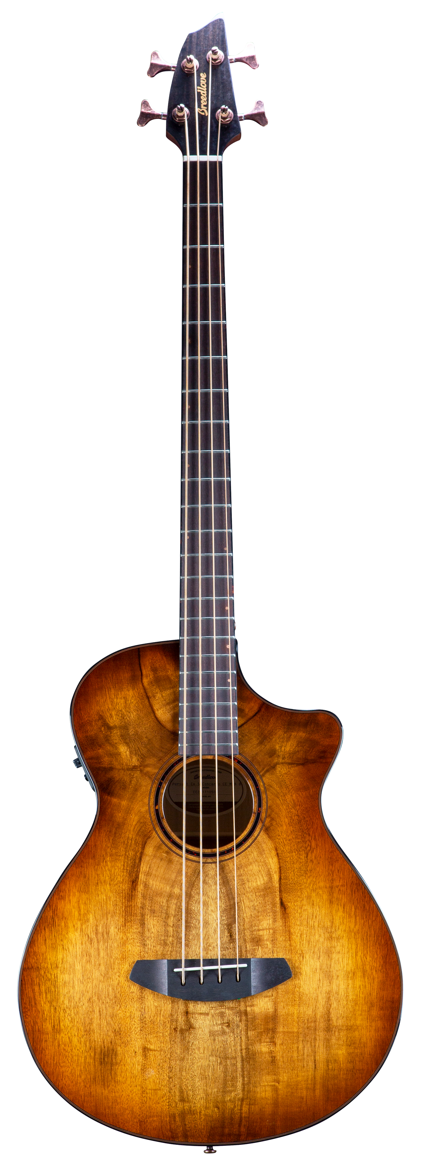 Breedlove Eco Pursuit Exotic S Concerto Ce Acoustic-Electric Bass Guitar - Amber Burst