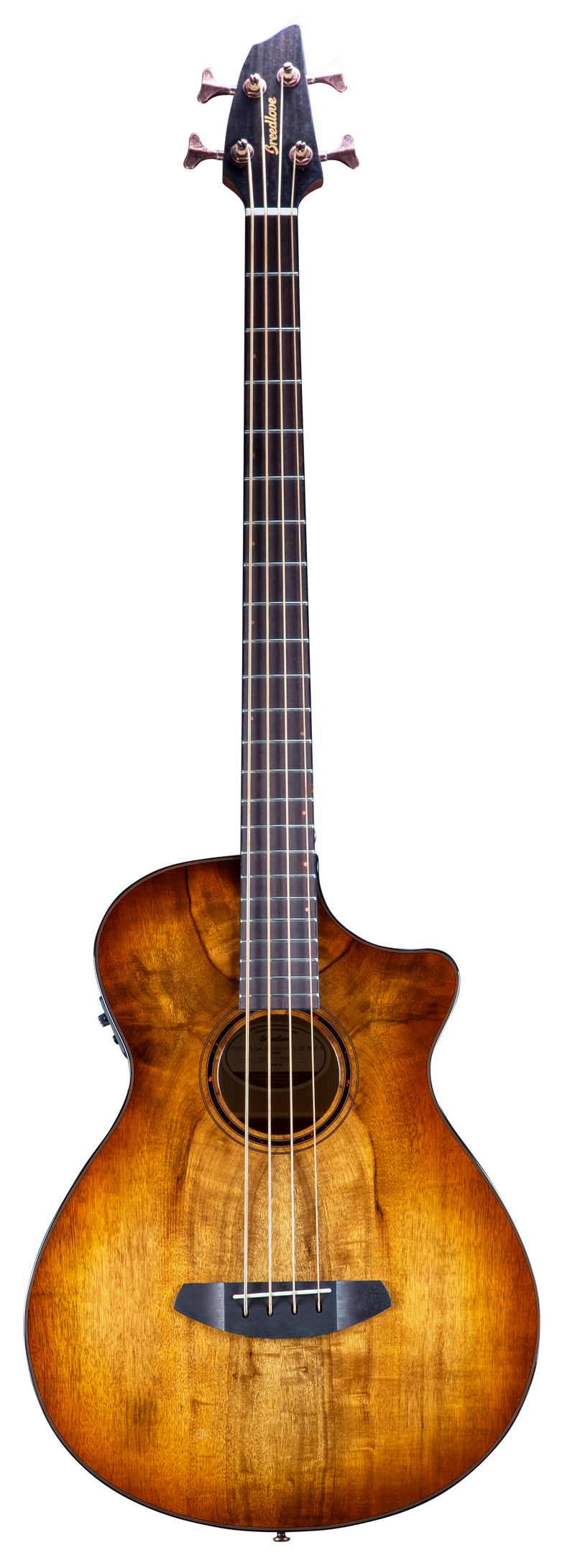 Breedlove Eco Pursuit Exotic S Concerto Ce Acoustic-Electric Bass Guitar - Amber Burst