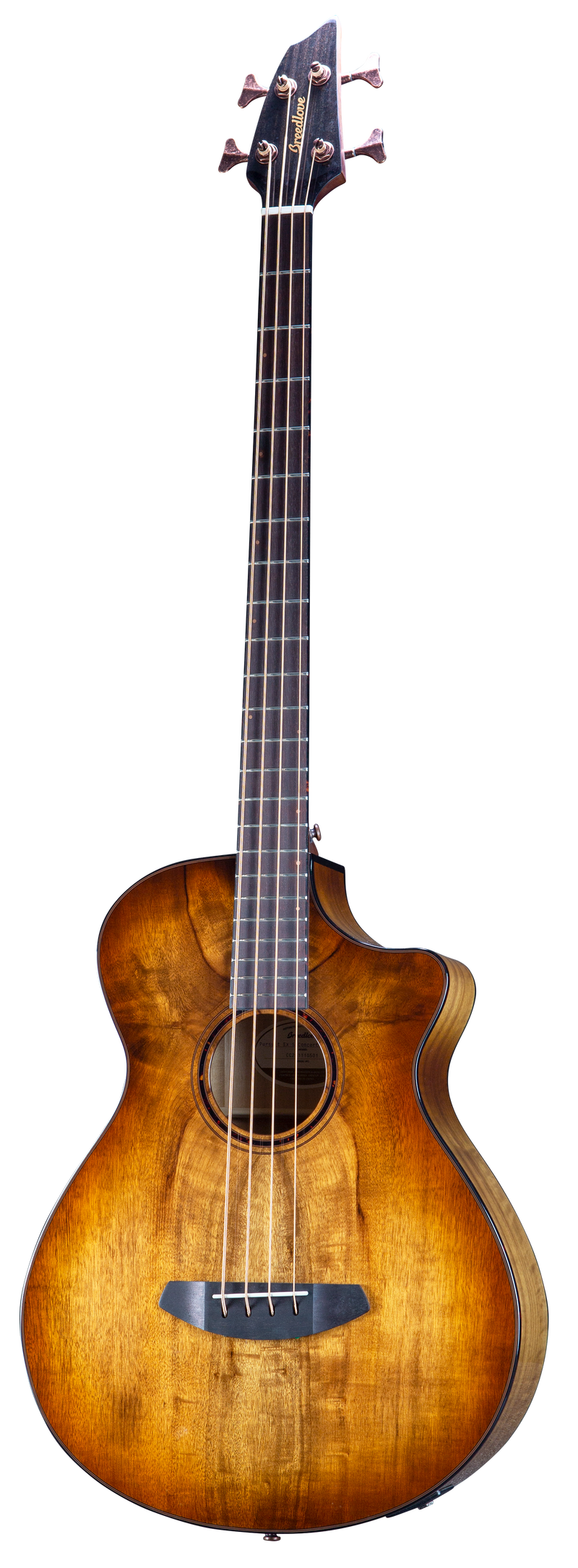 Breedlove Eco Pursuit Exotic S Concerto Ce Acoustic-Electric Bass Guitar - Amber Burst