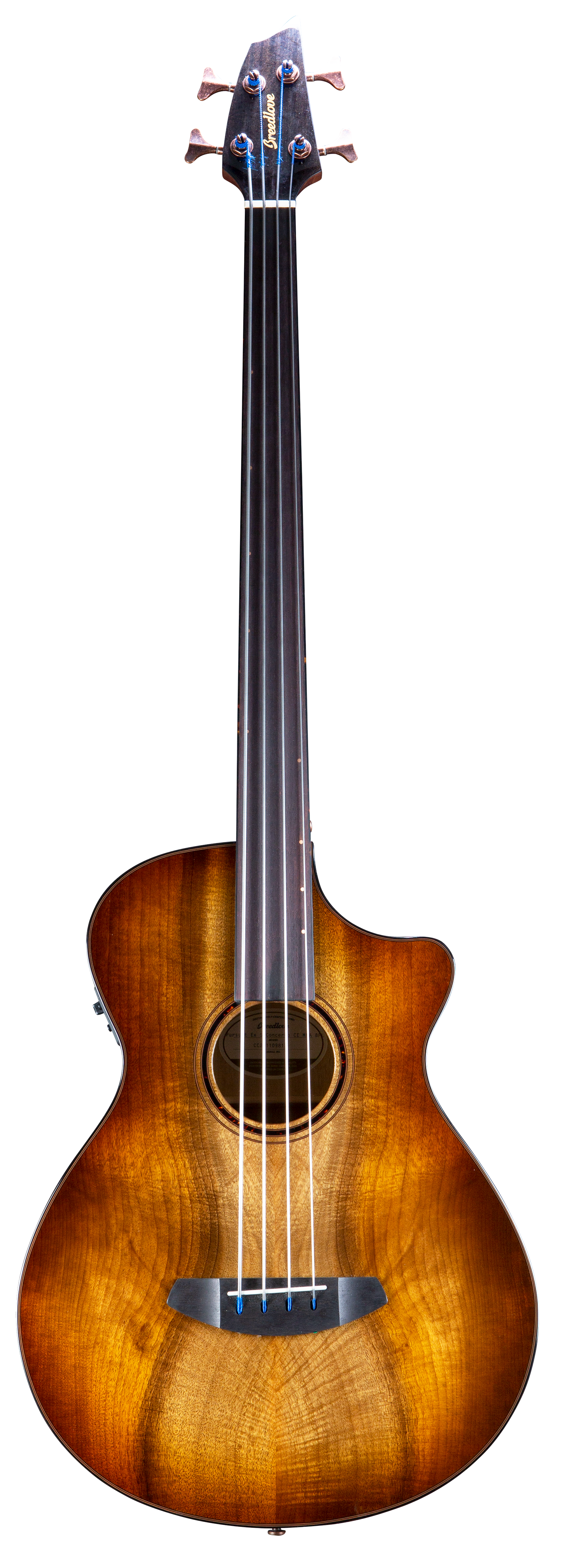 Breedlove Eco Pursuit Exotic S Concerto Ce Acoustic-Electric Bass Guitar - Amber Burst