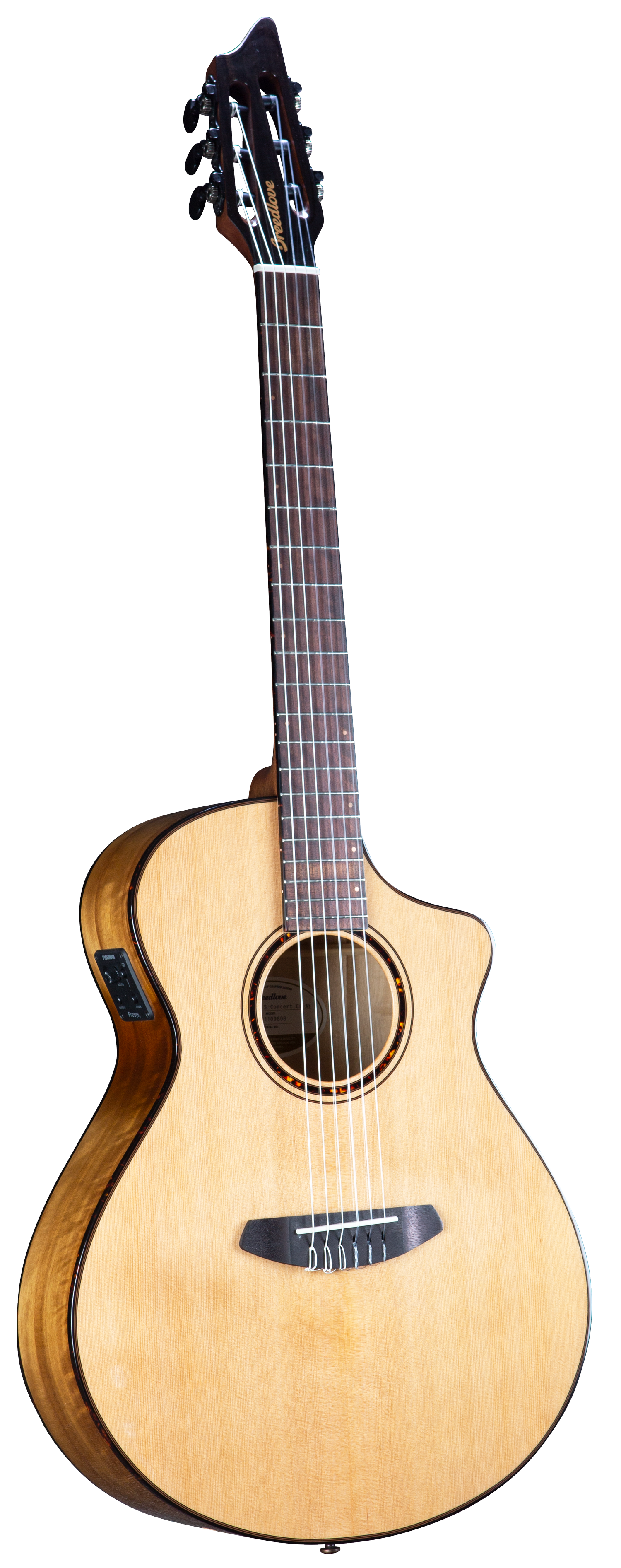 Breedlove Eco Pursuit Exotic S Concert Ce Nylon String Acoustic-Electric Guitar  - Natural Top / Amber