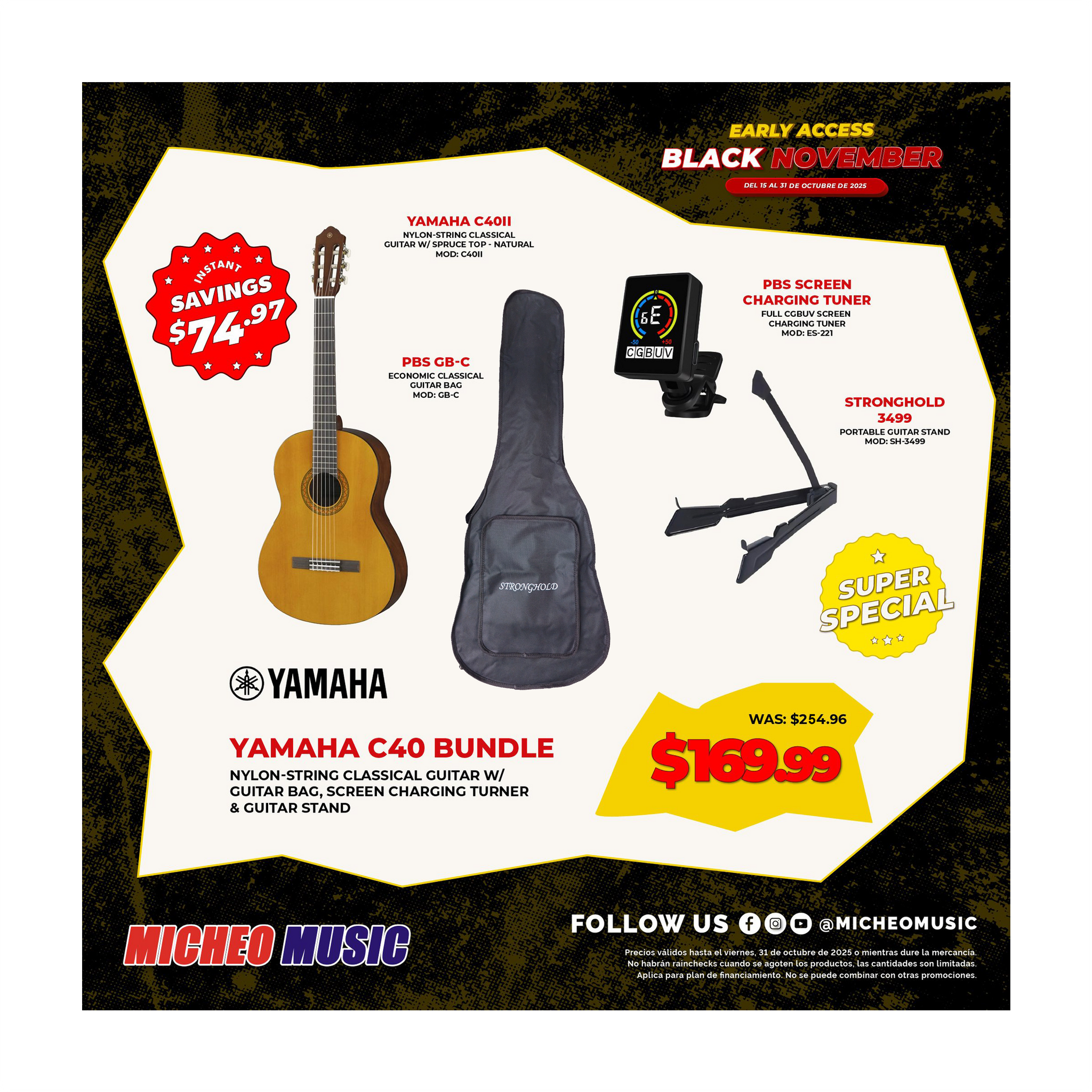 Yamaha C40 Bundle