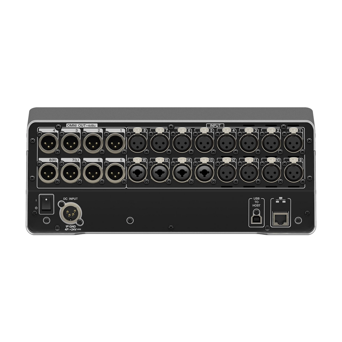 Back view of Yamaha DM3S 22-Channel Digital Mixer