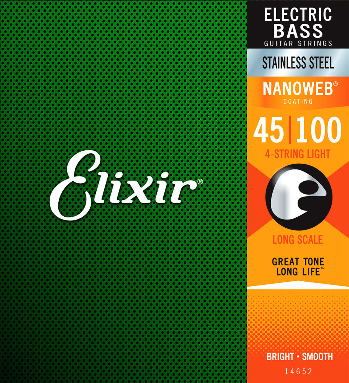 Elixir Strings 14652 .045-.100 Nanoweb Light Gauge Electric Bass Strings - Long Scale