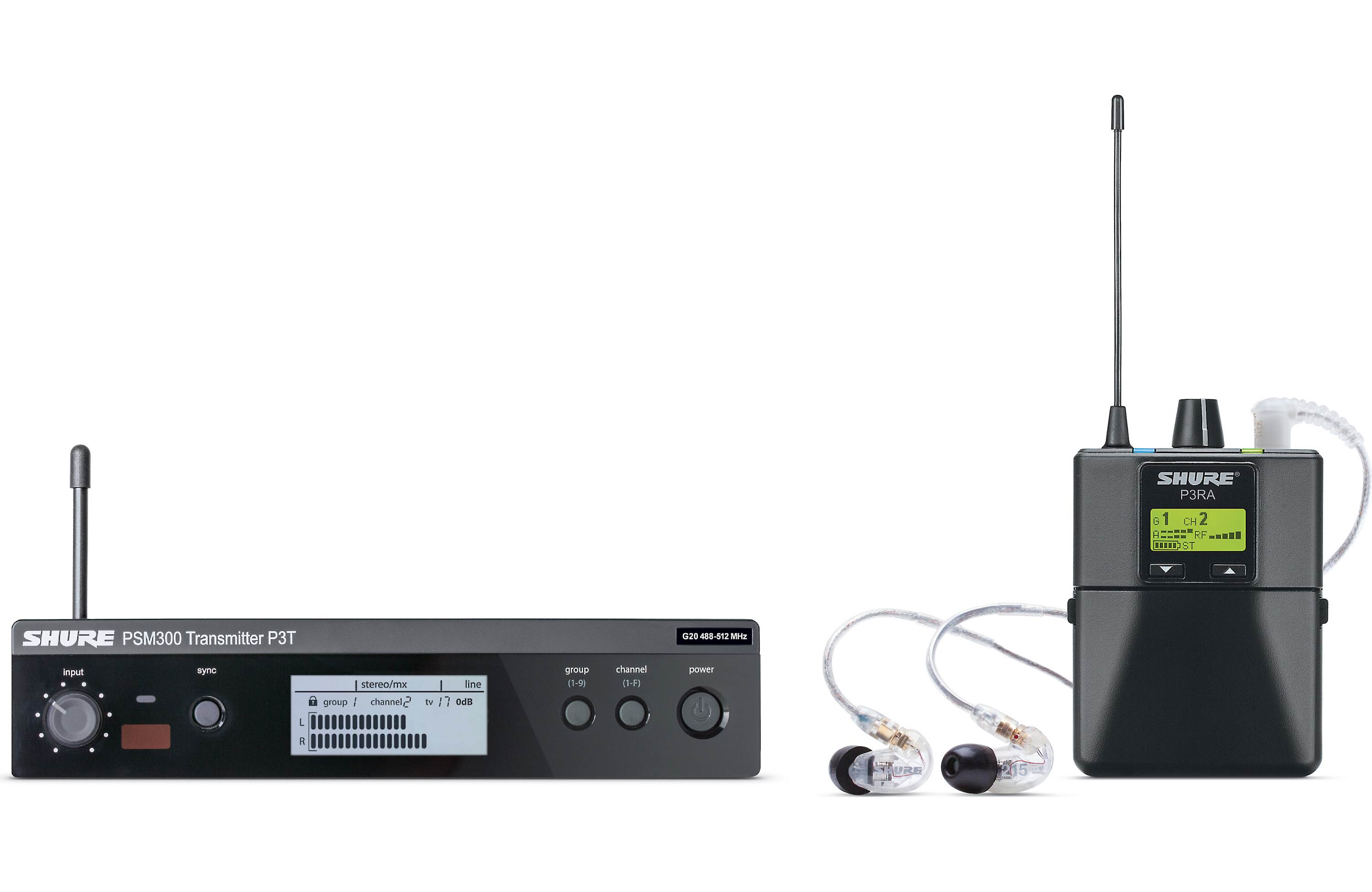 Shure Psm300 P3tr112gr Wireless In-Ear Monitor System - J13 Band