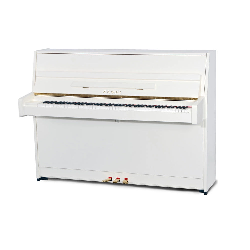 Kawai K-15 Upright Piano Snow White Polish