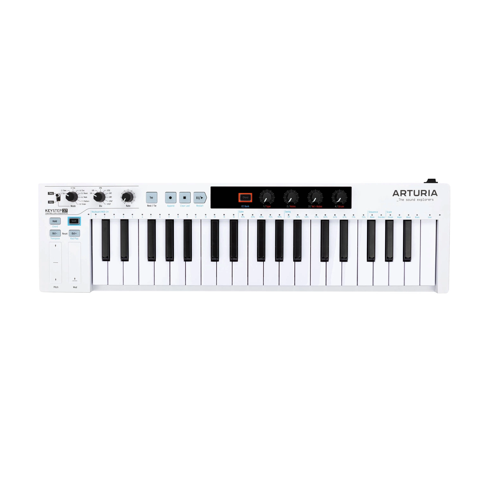 Controlador y secuenciador Arturia Keystep 37 de 37 teclas - Blanco