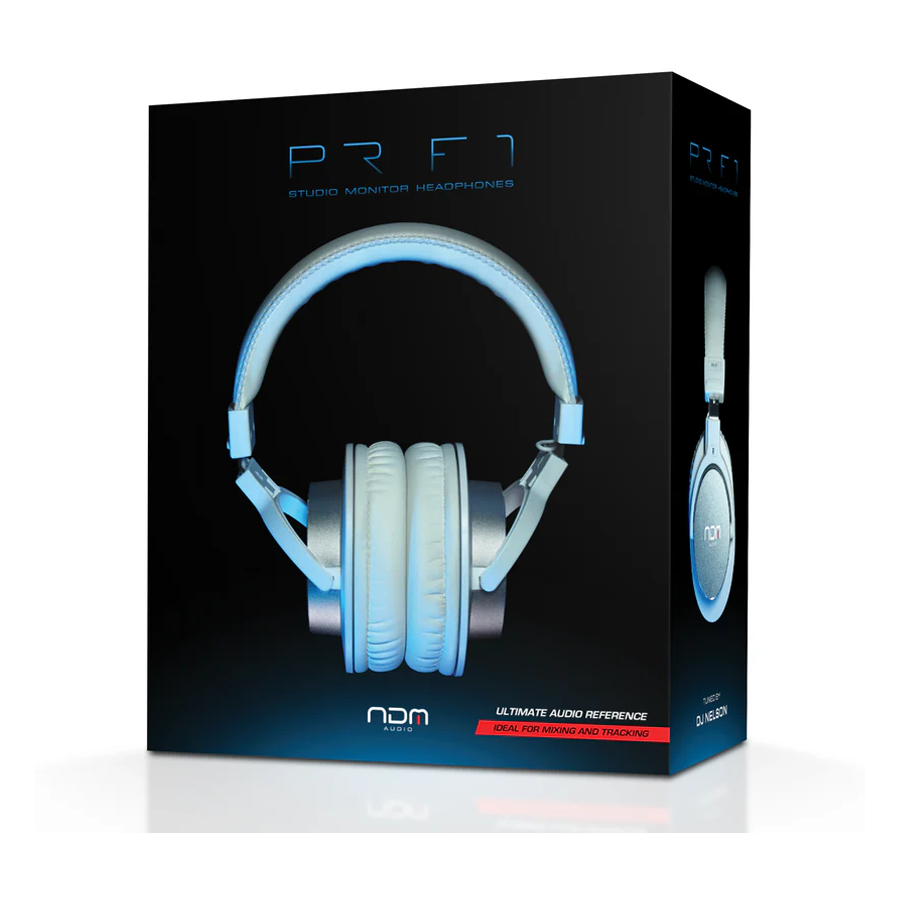 Box of NDM Audio PR-F1 Professional Studio Headphones