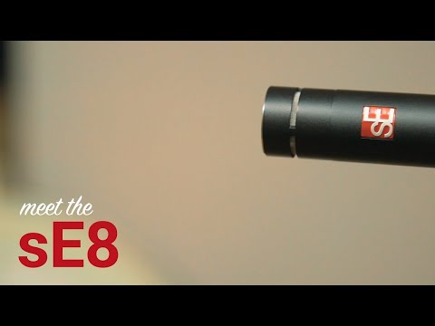 sE Electronics sE8 Small-diaphragm Condenser Cardioid Microphone - Black, Stereo Pair
