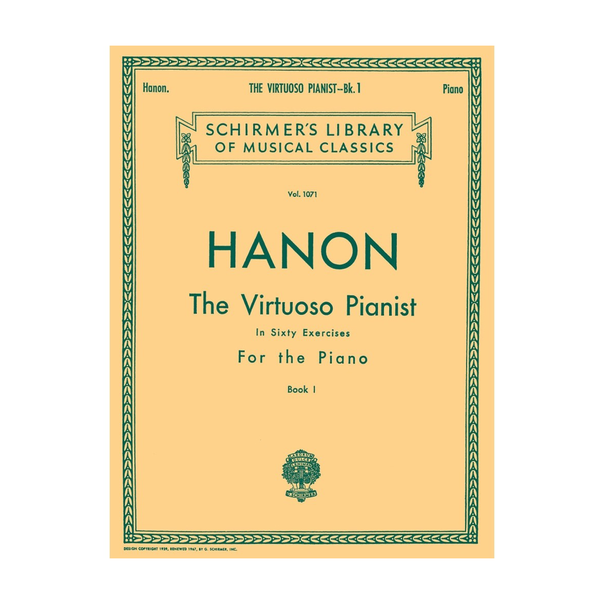 Front view of Hanon Virtuoso Pianist in 60 Exercises – Book 1