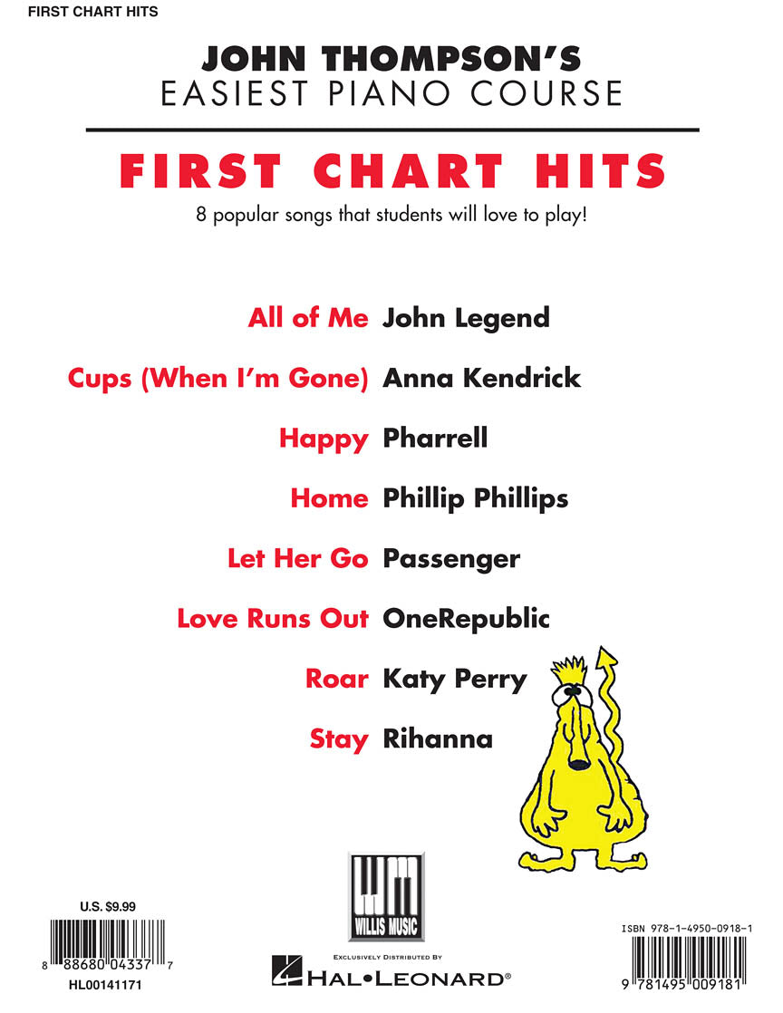 John Thompson's Easiest Piano Course First Chart Hits
