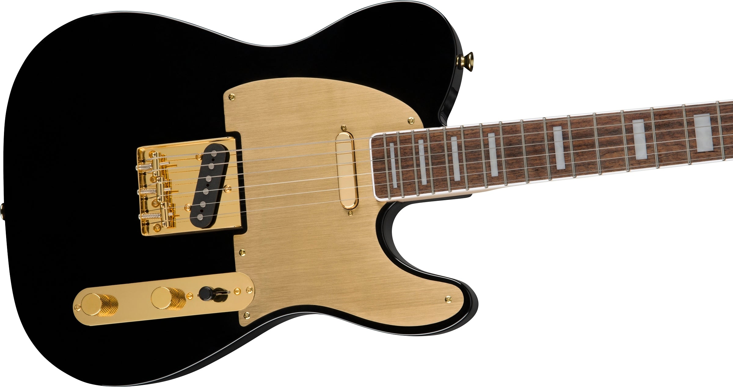 Squier 40th Anniversary Gold Edition Telecaster Electric Guitar - Black