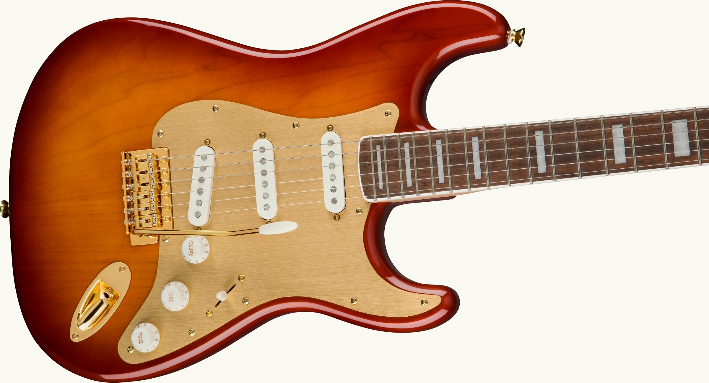 Squier 40th Anniversary Gold Edition Stratocaster Electric Guitar - Sienna Sunburst